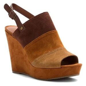 Lucky Brand Frescala wedge suede sandals